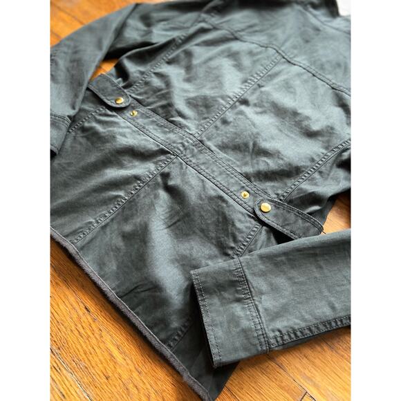 JCREW Green Cotton Utility Jacket sz M - Picture 6 of 10